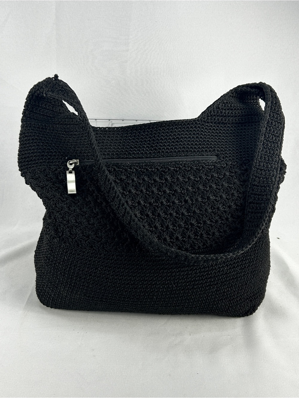 Worthington Black Crochet Shoulder Bag